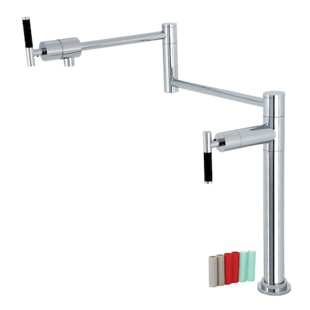 Kingston Brass Deck Mount Pot Filler, Polished Chrome KS4701CKL